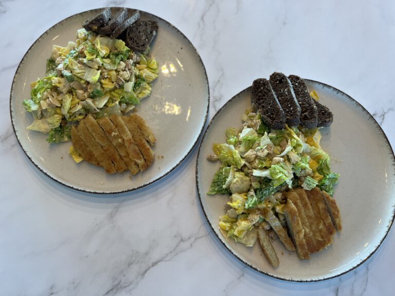 Caesar Salad with tofu crumbles